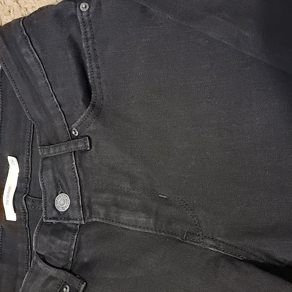 Levi Strauss 711 Skinny Black Jeans Sz. 28 - Picture 3 of 4
